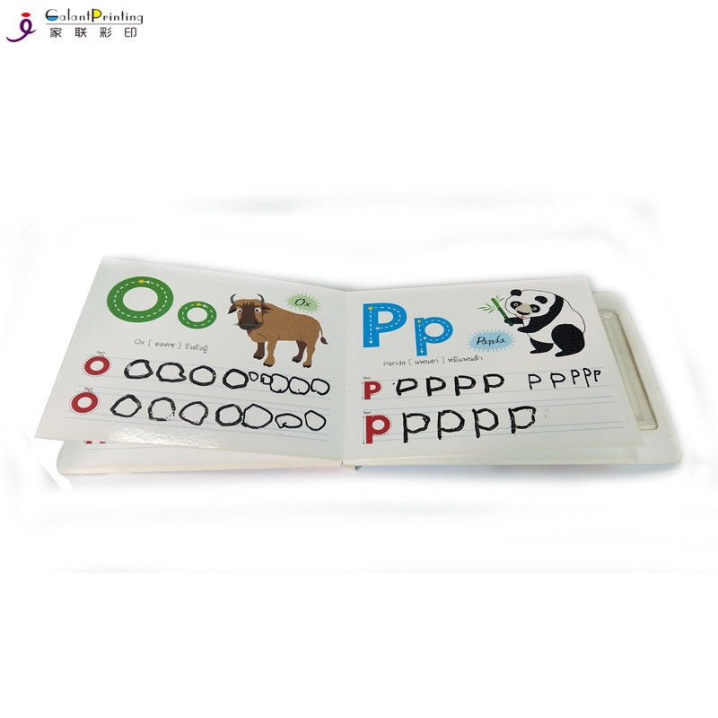 Thick Card Children'S Board Book Printing ABC Custom Baby Board Book With Pen Holder