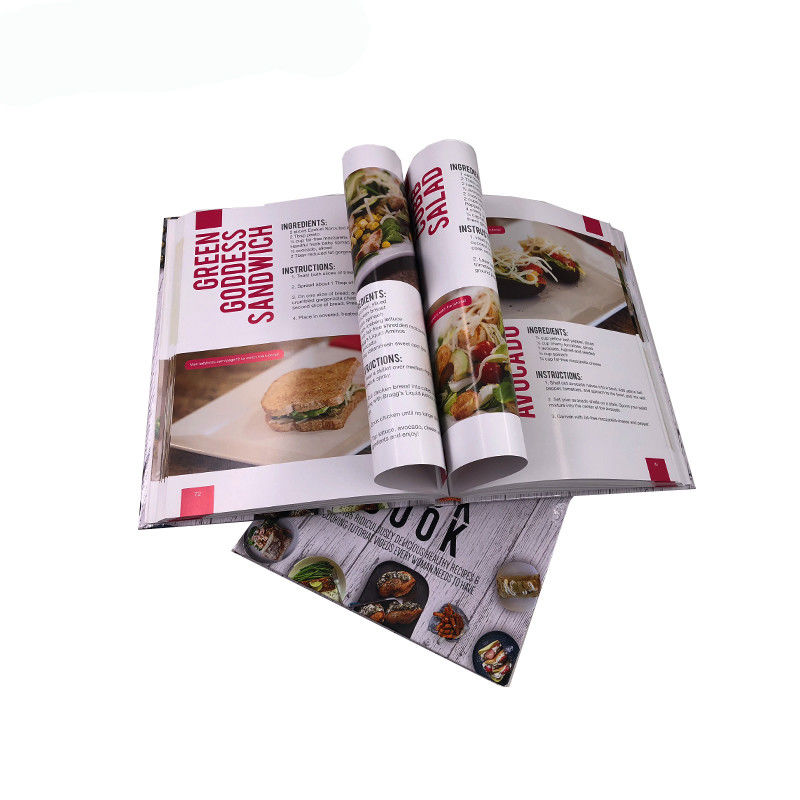 Food Recipe Cookbook Paper Printing Services  Customized Size OEM Service