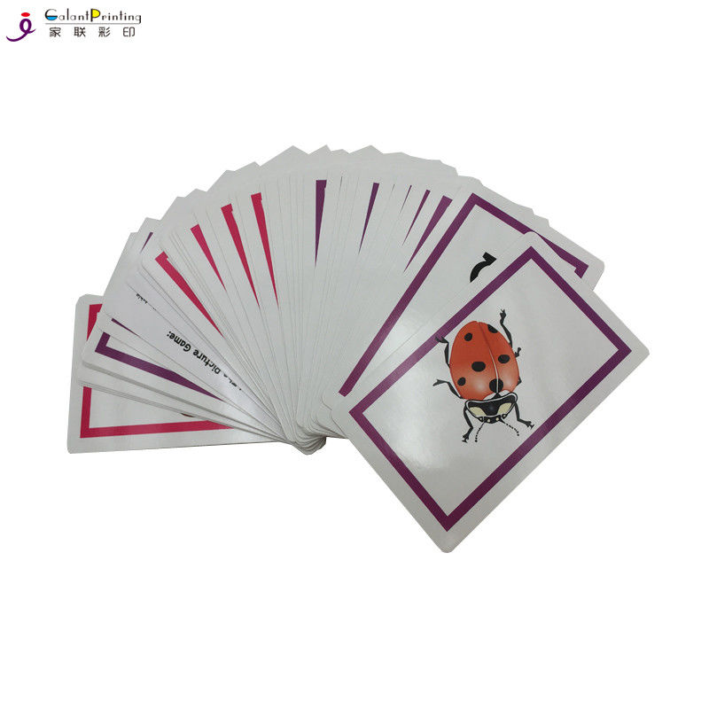Glossy Finishing Card Printing Services Toddler Playing Cards Custom Shape