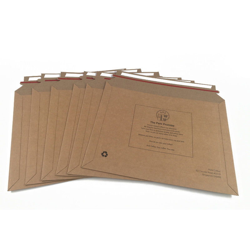 Self Sealing Custom Printed Full Color Envelope Bag Cardboard Kraft Mailers
