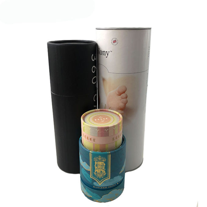 Small Round Paper Tube Packaging Cardboard Storage Can With Logo Printing