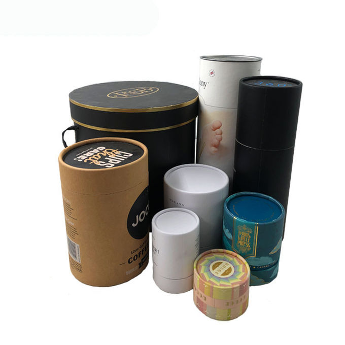 Biodegradable Round Cosmetic Tube Packaging  Paper Tube Containers