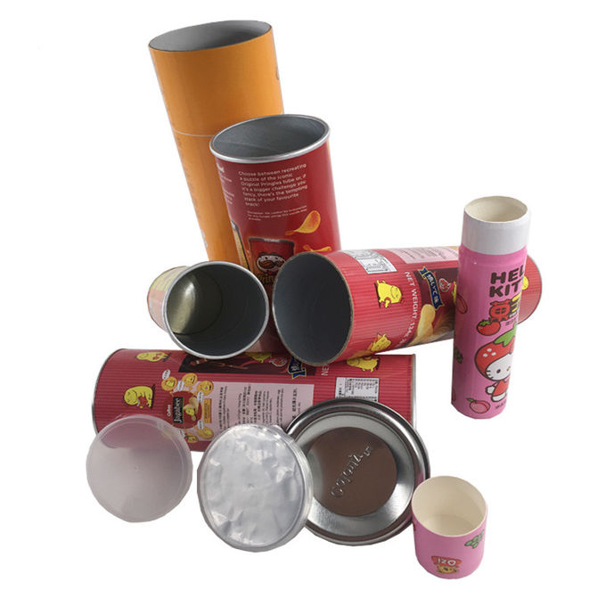 Canning Fish Telescopic Food Grade Tube Packaging / Paper Cylinder Packaging