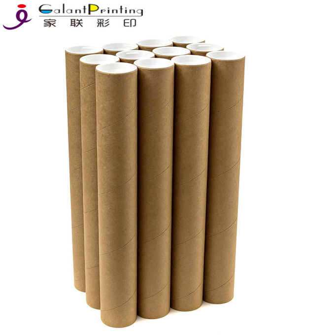 Biodegradable Digital Printing Round Paperboard Push Up Tubes With Plastic Caps