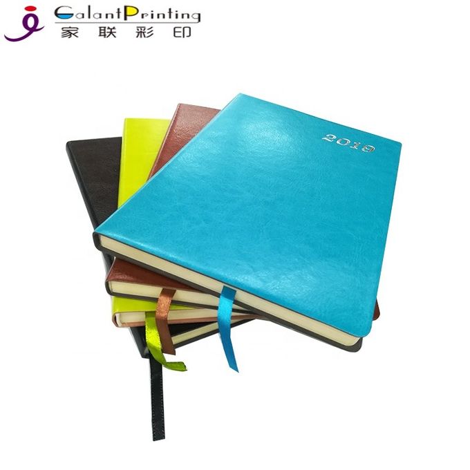 A5 PU Leather Daily Weekly Custom Planner Printing Service Thread Sewing Binding