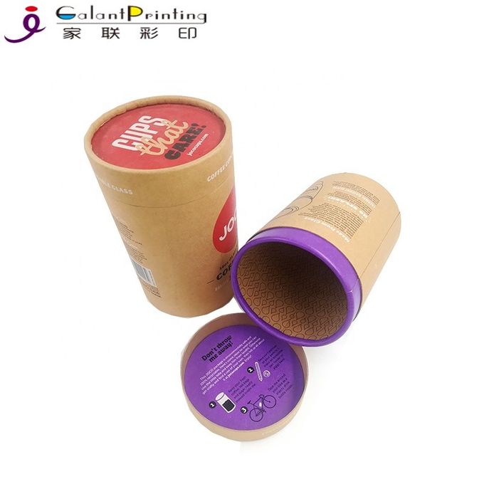 Child Proof Airtight  Tubular Kraft Food Paper Tube Can Packaging Box For Honey Bottle