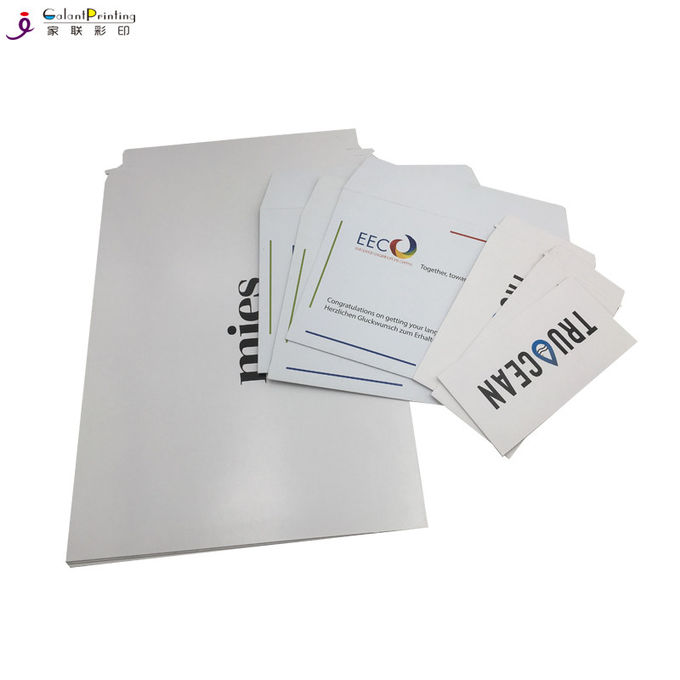 100% Recycled Kraft White Paper Mailer Bag with Self-adhesive strip
