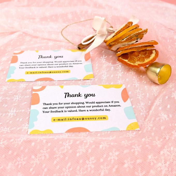 OEM / ODM Business Custom Card Printing CMYK Color Printing Thank You Card Set 6