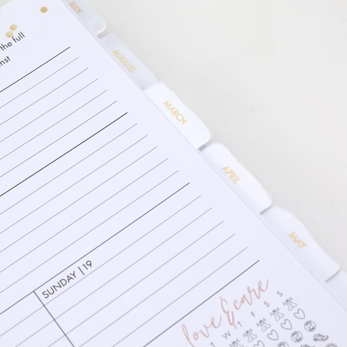 Flora Rose Gold Foil Planners Spiral Daily Planner Weekly Monthly A5 Notebook Budget Agenda Undated 4
