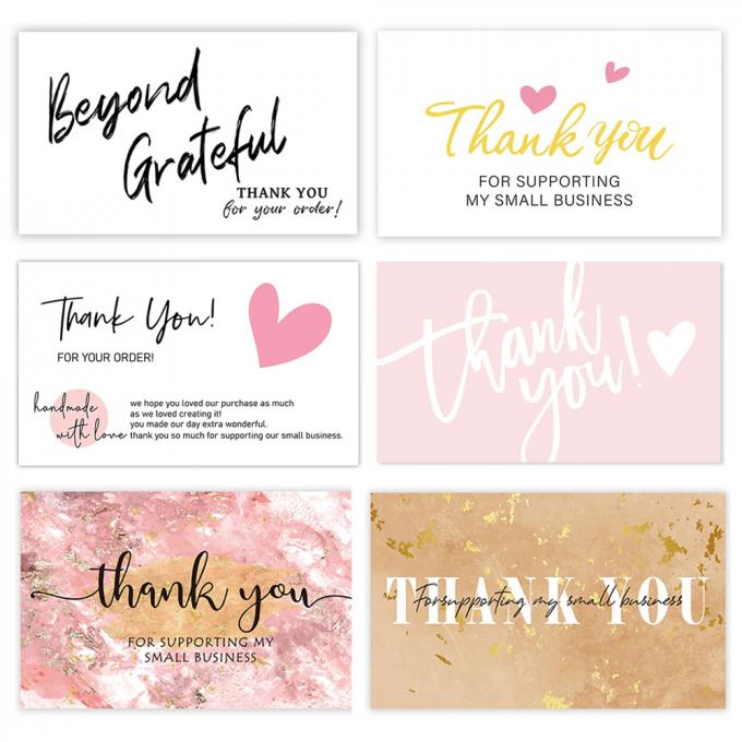 Custom Design Logo Thank You Card for Supporting My Small Business Printing Service 3