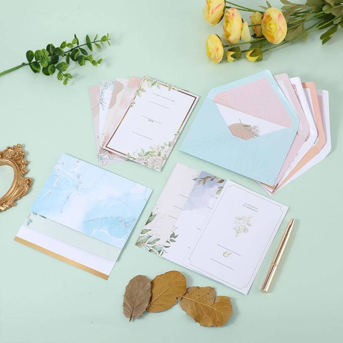 Custom Printed Wedding Party Invitations Card With Envelope For Bridal Shower Decoration 4