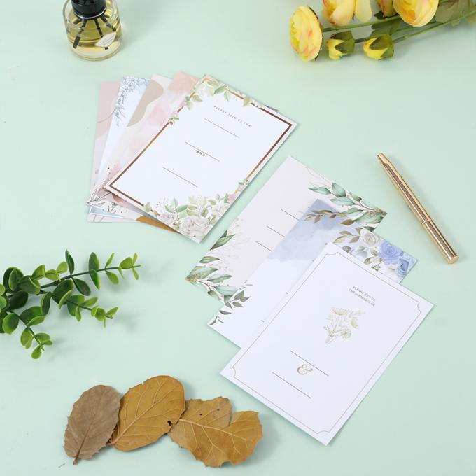 Custom Printed Wedding Party Invitations Card With Envelope For Bridal Shower Decoration 7