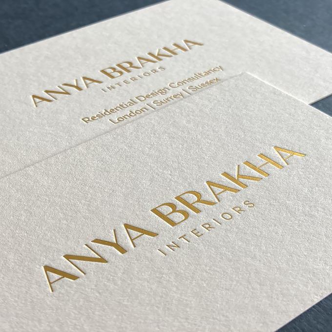 Embossed Indentation Thank You Cards on Art Paper Customized for Small Business Needs 3
