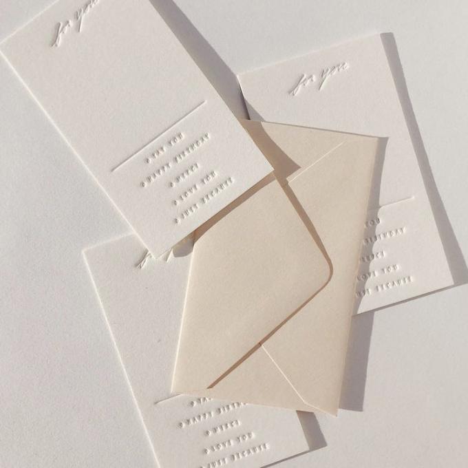 Embossed Indentation Thank You Cards on Art Paper Customized for Small Business Needs 7