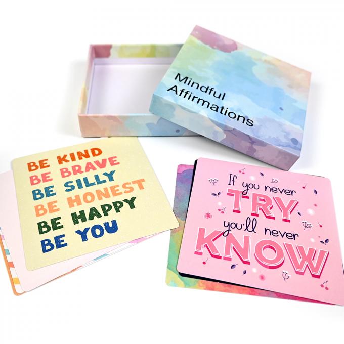 50 CMYK Color Daily Gratitude Positive Affirmation Cards Personalized Custom Printing 4