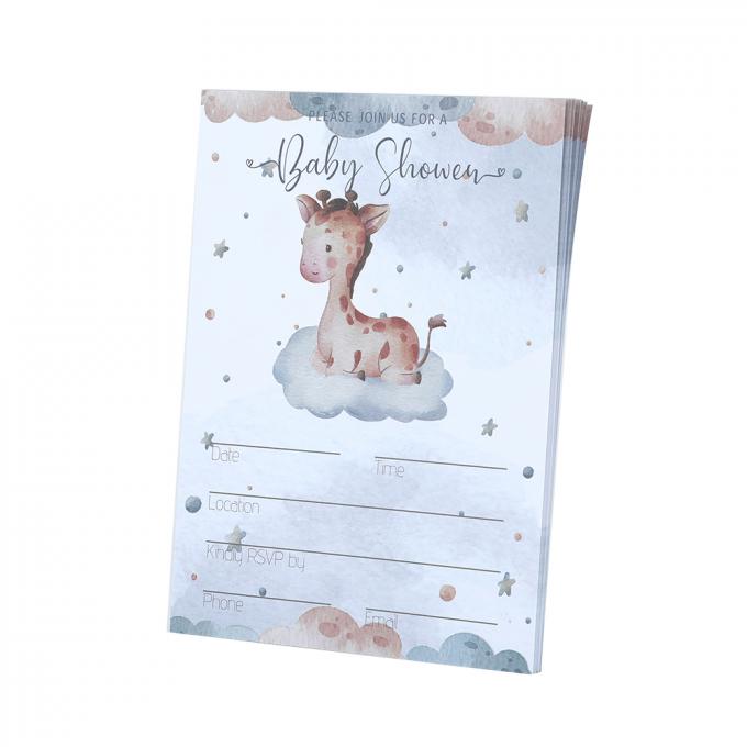 Customized Size Cartoon Gender Reveal Party Cards and Envelopes Baby Shower Invitations 6