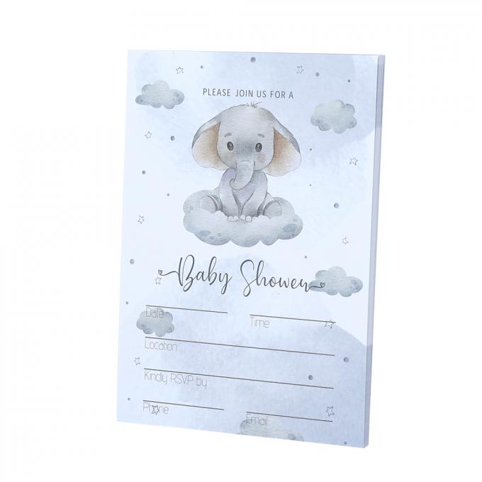 Customized Size Cartoon Gender Reveal Party Cards and Envelopes Baby Shower Invitations 8