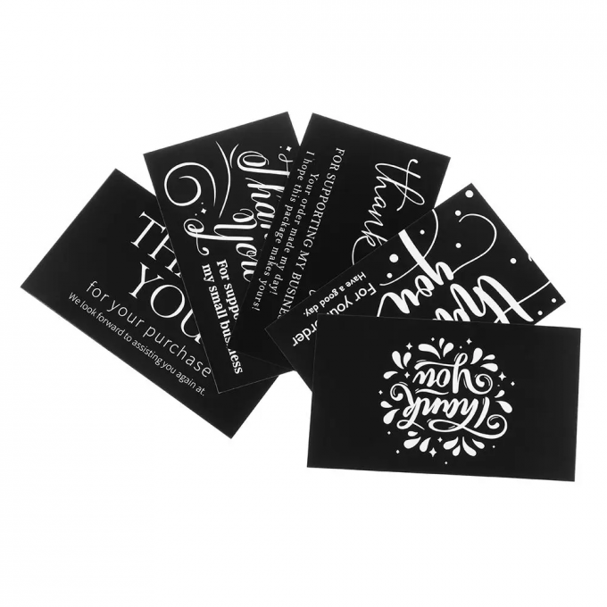 Offset Paper Custom Black Business Thank You Card for My Small Business 3