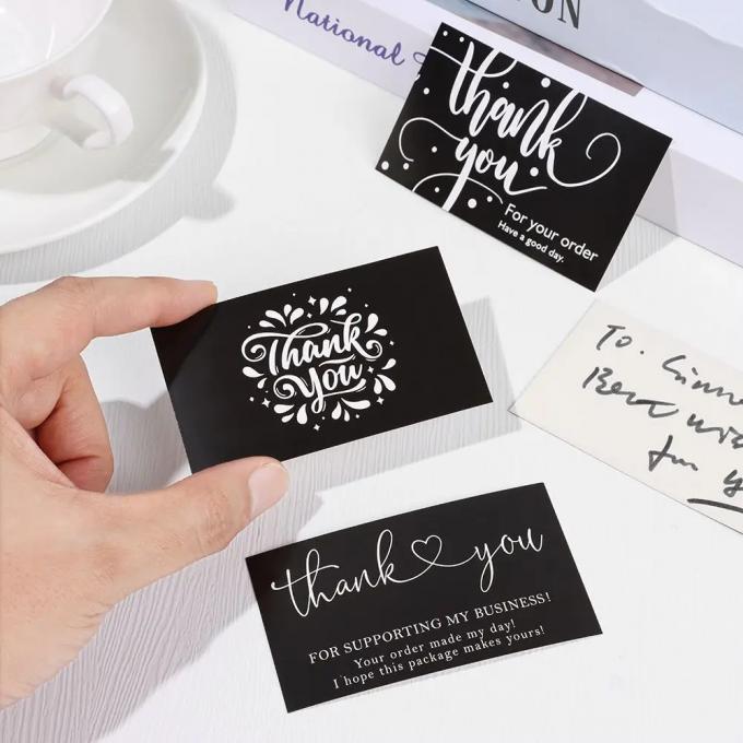 Offset Paper Custom Black Business Thank You Card for My Small Business 4