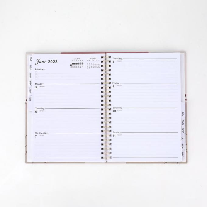 Custom Printed A5 Study Planner Organizer Daily Monthly Planner With Hardcover Cover 6