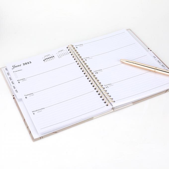 Custom Printed A5 Study Planner Organizer Daily Monthly Planner With Hardcover Cover 7
