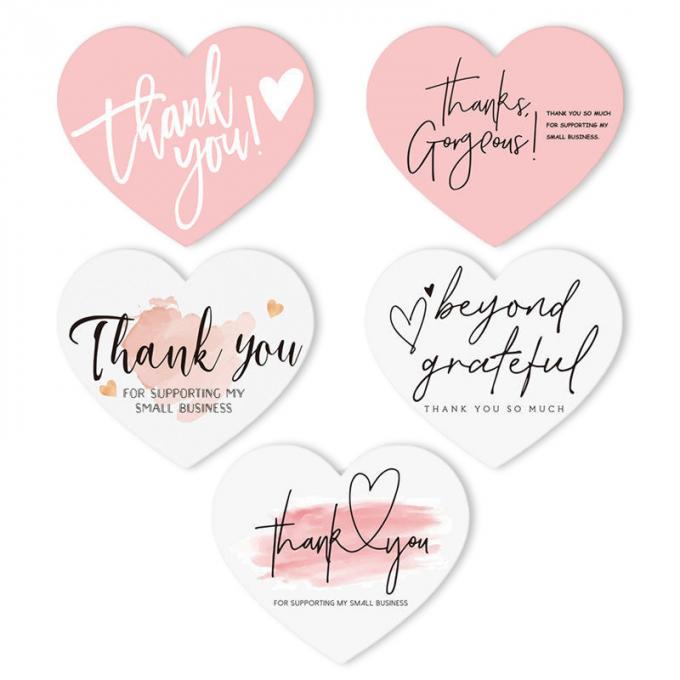 Newsprint Paper Custom Card Printing Business Gifts Heart Shape Greeting Card 4