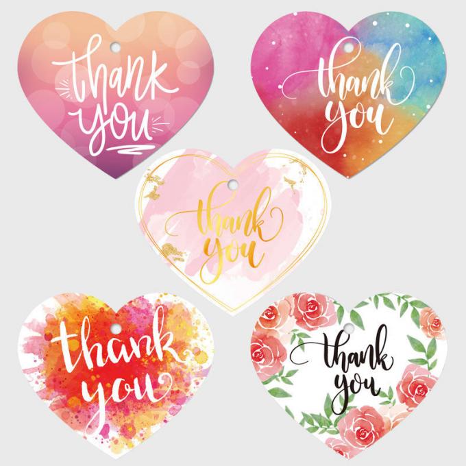 Newsprint Paper Custom Card Printing Business Gifts Heart Shape Greeting Card 5
