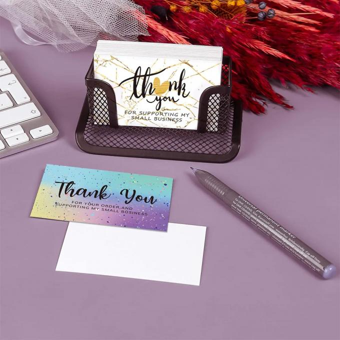 CMYK Color Custom Card Printing Paper Thank You Cards Package Insert 3