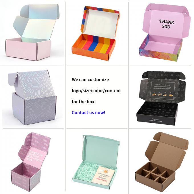 Logo Printed Corrugated Shipping Boxes for Express Gifts and Stickers 10