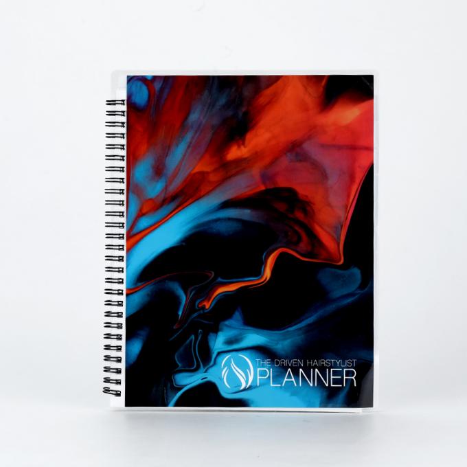 2024 Custom Printing Weekly Planner Spiral Binding Notebook with Pocket and Sticker 3