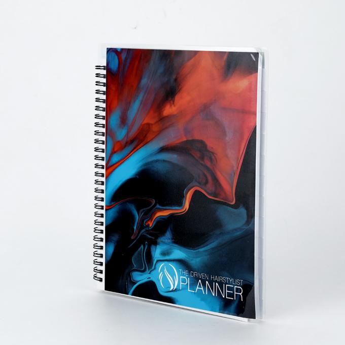 2024 Custom Printing Weekly Planner Spiral Binding Notebook with Pocket and Sticker 4