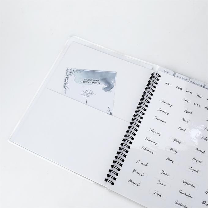 2024 Custom Printing Weekly Planner Spiral Binding Notebook with Pocket and Sticker 6
