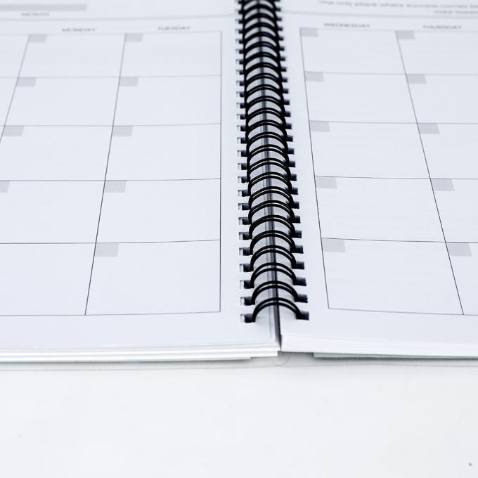 2024 Custom Printing Weekly Planner Spiral Binding Notebook with Pocket and Sticker 8