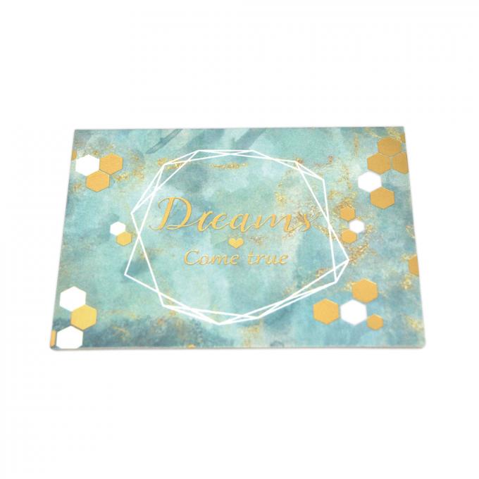 Blank Happy Birthday Greeting Card with Custom Print Design and Gold Foil Thank You 10
