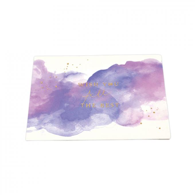 Blank Happy Birthday Greeting Card with Custom Print Design and Gold Foil Thank You 11