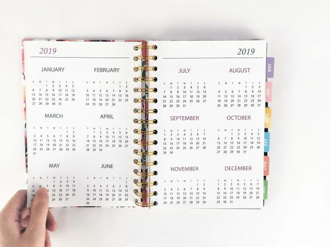 Custom Logo A5 Hardcover Notebook Printing Undated Daily Weekly Monthly Planner 6