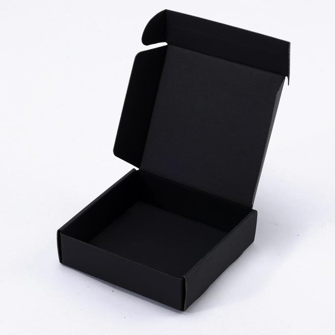 Corrugated Board Matte Black Shipping Boxes for Underwear Shoes Gift Folding Mailer Box 6