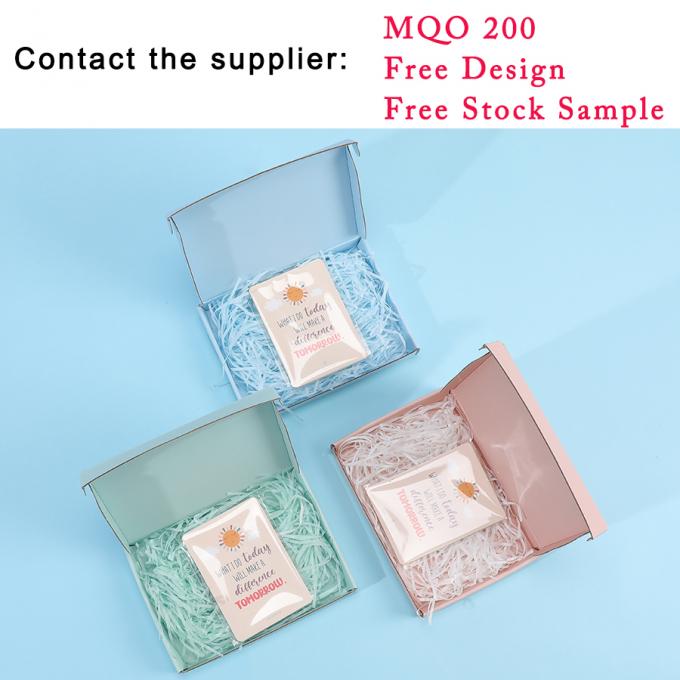 Custom E-commerce Mailer Box Set with Thank You Card Tissue Paper and Sticker Recyclable 6