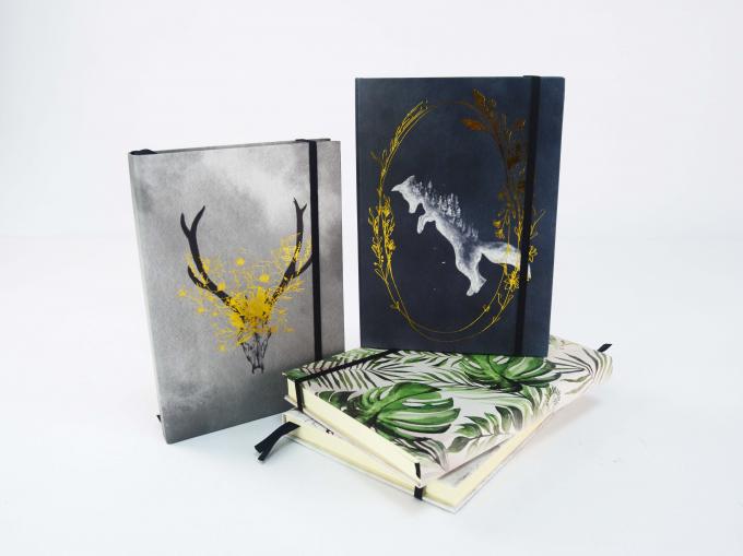 Paper Cover Hardcover Notebook Printing Gold Foil Diary A5 Hardbound Notebook 5