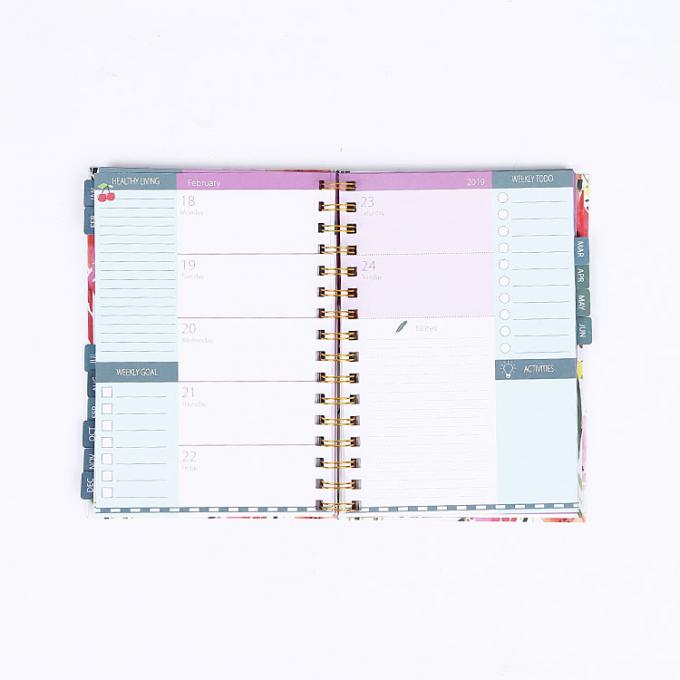 Hardcover CMYK Print School Academic Inspirational Weekly Planner Paper Note Book 4