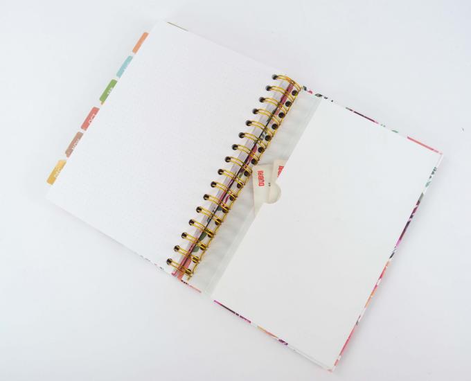 Glue Binding Hardcover Notebook Printing 6x8 Inch Gold Blank Spiral Bound Notebook 0