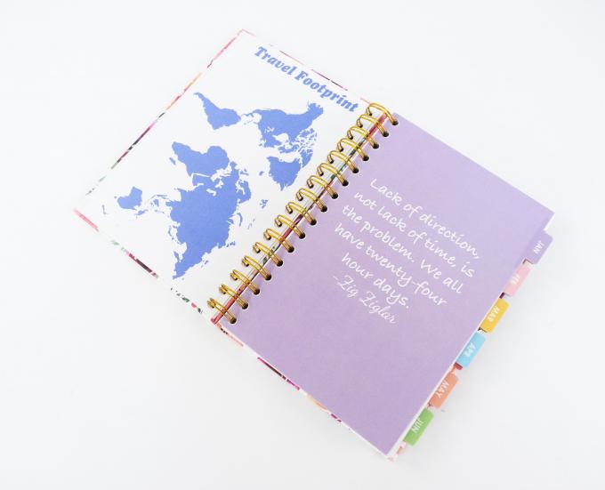 Glue Binding Hardcover Notebook Printing 6x8 Inch Gold Blank Spiral Bound Notebook 5