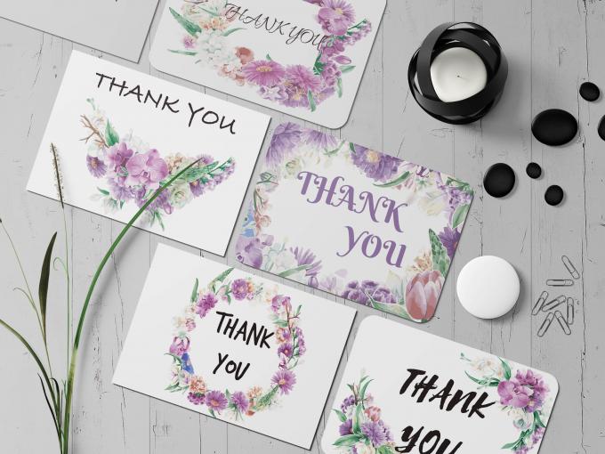 Colorful Design Wedding Card Watercolor Oil Painting Postcard with Offset Printing 7