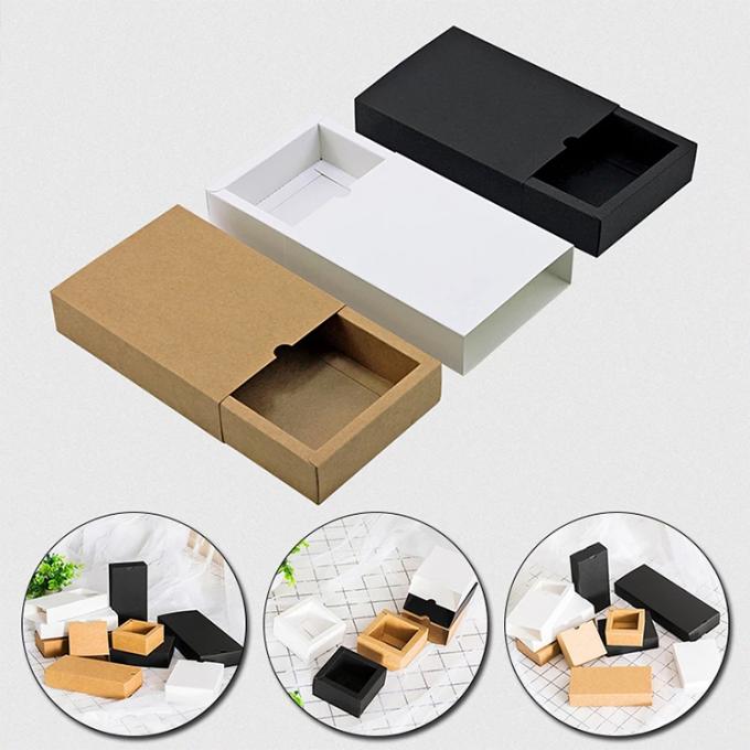 Custom Logo Recyclable Black Kraft Gift Packaging Cardboard Box for Wedding Favor 6