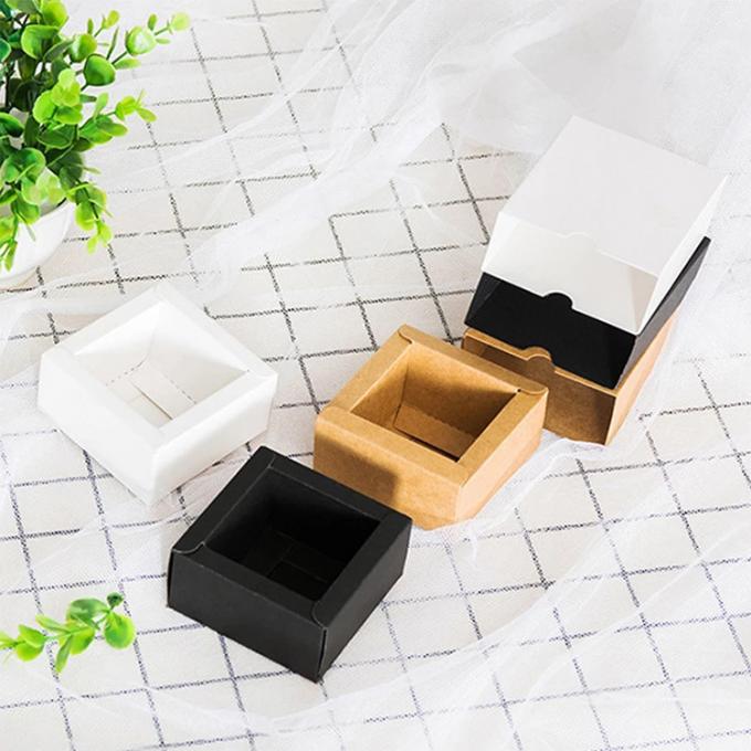 Custom Logo Recyclable Black Kraft Gift Packaging Cardboard Box for Wedding Favor 8