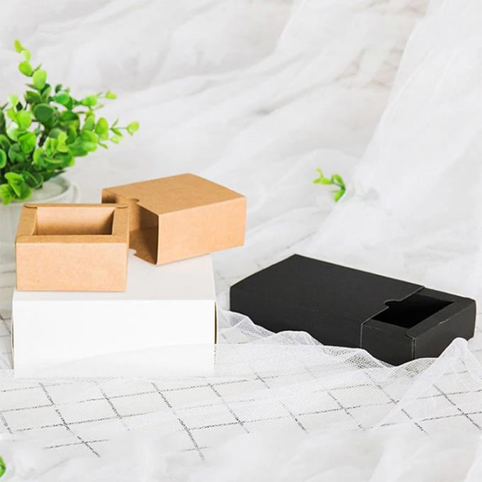 Custom Logo Recyclable Black Kraft Gift Packaging Cardboard Box for Wedding Favor 9