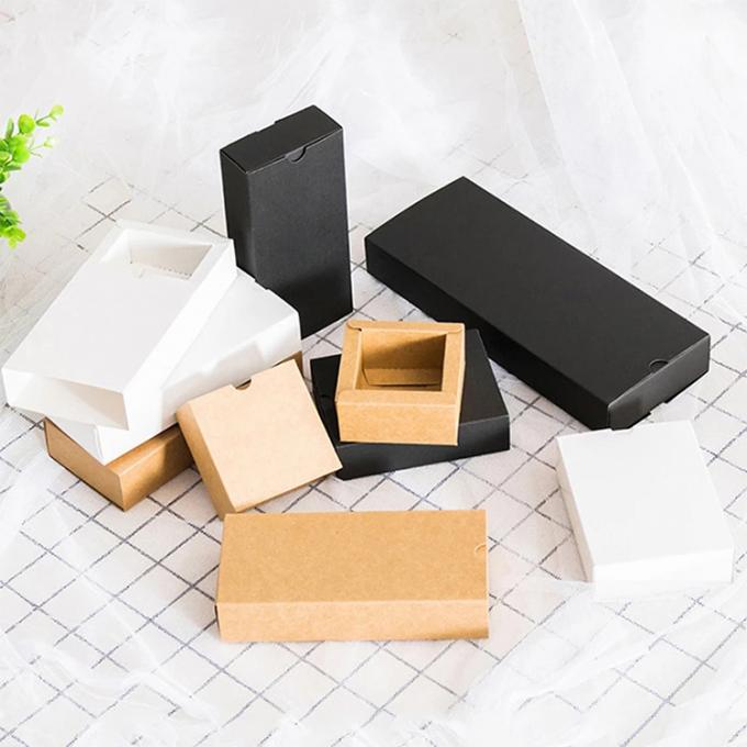 Custom Logo Recyclable Black Kraft Gift Packaging Cardboard Box for Wedding Favor 7