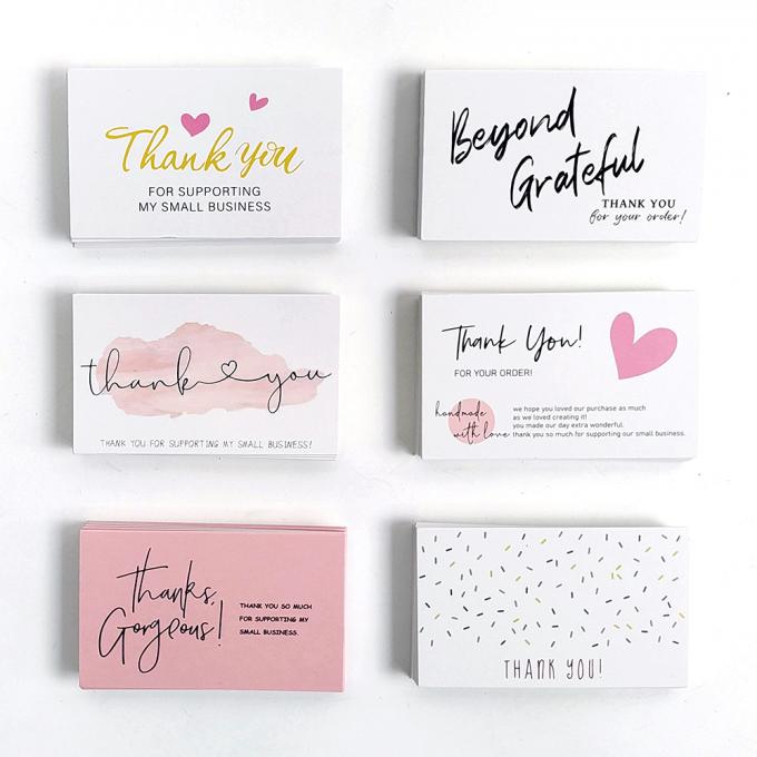 Customized Gold Foil Thank you Card and Wedding Party Invitation with Film Lamination 6