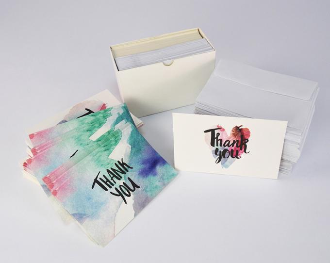 Colorful Design Wedding Card Watercolor Oil Painting Postcard with Offset Printing 3