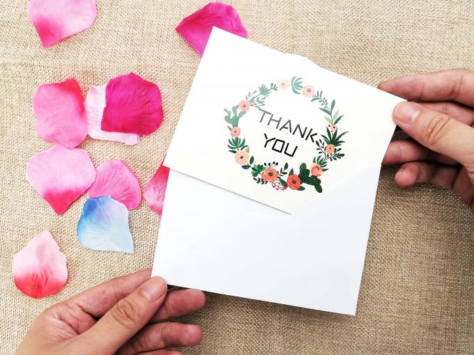 300gsm Coated Paper Custom Card Printing For Small Business Lamination CMYK Color 3